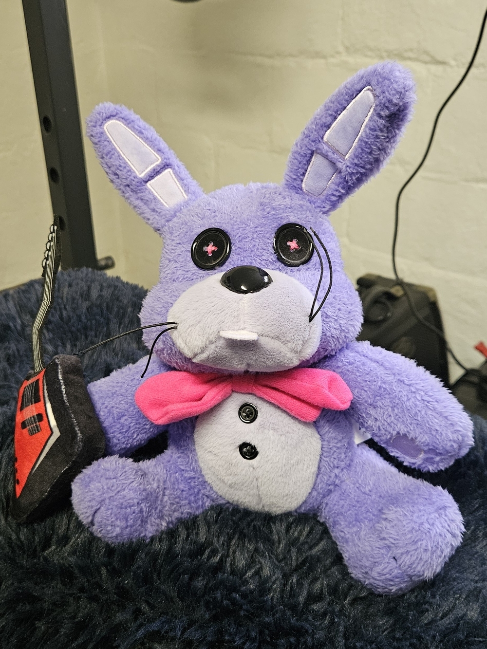 Plush Purple Bunny Toy with Pink Bow - Kids Plush Animal